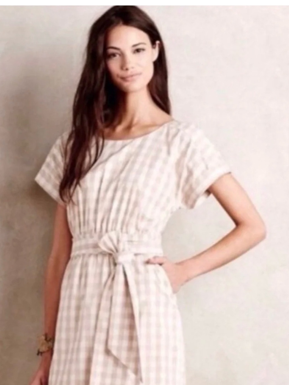 Anthropologie Gingham dress